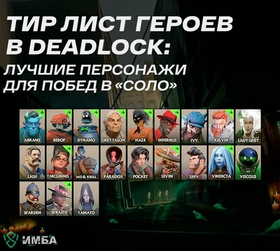 Тир лист героев в Deadlock: лучшие персонажи для побед в «соло»