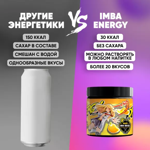 IMBA Energy Манго Пина Колада - купить сухой энергетик без сахара в ...