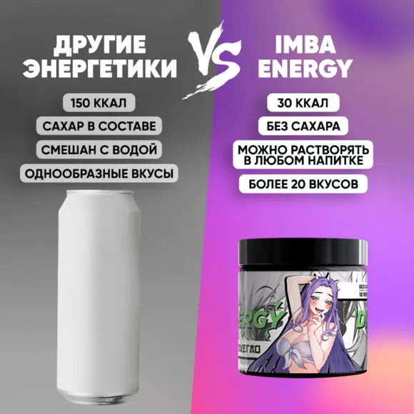 2D эй эй ахегао IMBA Energy Ахегао - купить сухой энергетик без сахара в интернет магазине  Imba Shop